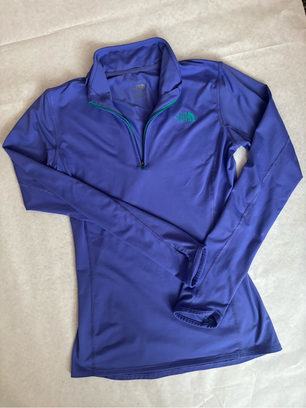 The North Face Purple Quarter Zip size Small